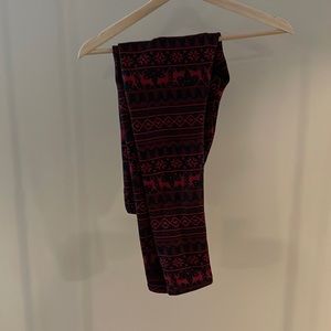 Fair Isle Fleece Lined Leggings